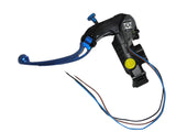Pompa Freno Ready To Brake Accossato PRS 15x17-18-19 Con Leva Snodata Colorata (Pomello+Leva) - Opzioni leva: RST, Supporto specchio: M8, Vaschetta in Alluminio Integrata: - N/A