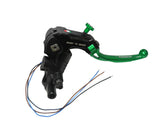 Pompa Freno Ready To Brake Accossato PRS 15x17-18-19 Con Leva Snodata Colorata (Pomello+Leva) - Opzioni leva: RST, Supporto specchio: M8, Vaschetta in Alluminio Integrata: - N/A