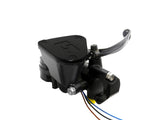 Pompa Freno Ready To Brake Accossato PRS 15x17-18-19 Con Leva Snodata Colorata (Pomello+Leva) - Opzioni leva: RST, Supporto specchio: - N/A, Vaschetta in Alluminio Integrata: Nera