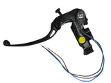 Pompa Freno Ready To Brake Accossato PRS 15x17-18-19 Con Leva Snodata Colorata (Pomello+Leva) - Opzioni leva: RST, Supporto specchio: M10, Vaschetta in Alluminio Integrata: - N/A
