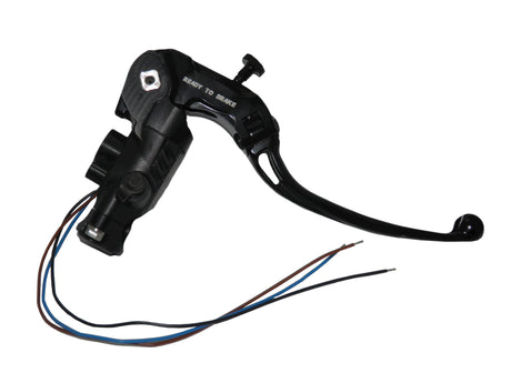 Pompa Freno Ready To Brake Accossato PRS 15x17-18-19 Con Leva Snodata Colorata (Pomello+Leva) - Opzioni leva: RST, Supporto specchio: - N/A, Vaschetta in Alluminio Integrata: - N/A