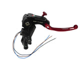 Pompa Freno Ready To Brake Accossato PRS 15x17-18-19 Con Leva Snodata Colorata (Pomello+Leva) - Opzioni leva: RST, Supporto specchio: M8, Vaschetta in Alluminio Integrata: - N/A