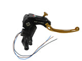 Pompa Freno Ready To Brake Accossato PRS 15x17-18-19 Con Leva Snodata Colorata (Pomello+Leva) - Opzioni leva: RST, Supporto specchio: M10, Vaschetta in Alluminio Integrata: - N/A