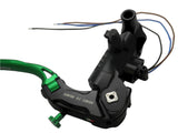 Pompa Freno Ready To Brake Accossato PRS 19x17-18-19 Con Leva Snodata Colorata (Pomello+Leva)  Per Manubri da 1 pollice - Opzioni leva: RST, Supporto specchio: M8, Vaschetta in Alluminio Integrata: - N/A