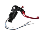 Pompa Freno Ready To Brake Accossato PRS 19x17-18-19 Con Leva Snodata Colorata (Pomello+Leva)  Per Manubri da 1 pollice - Opzioni leva: RST, Supporto specchio: M10, Vaschetta in Alluminio Integrata: - N/A