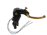 Pompa Freno Ready To Brake Accossato PRS 19x17-18-19 Con Leva Snodata Colorata (Pomello+Leva)  Per Manubri da 1 pollice - Opzioni leva: RST, Supporto specchio: M8, Vaschetta in Alluminio Integrata: - N/A