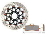 Kit Dischi Freno Flottanti Anteriori Accossato Linea Elite per Moto DK053 + Pastiglie freno AGPA106