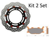 Kit Dischi Freno Flottanti Anteriori Accossato Linea Elite per Moto DK077 + Pastiglie freno AGPA22