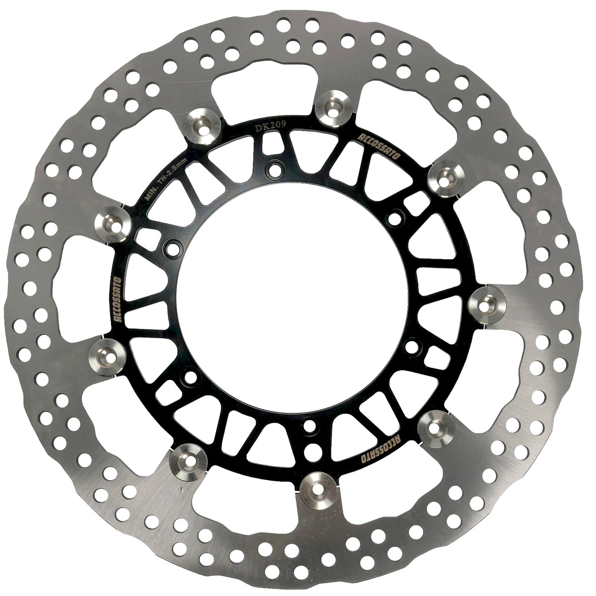 Disco Freno Flottante Accossato Anteriore Ricavato in Acciaio per Moto Husqvarna SM, Ktm SMC