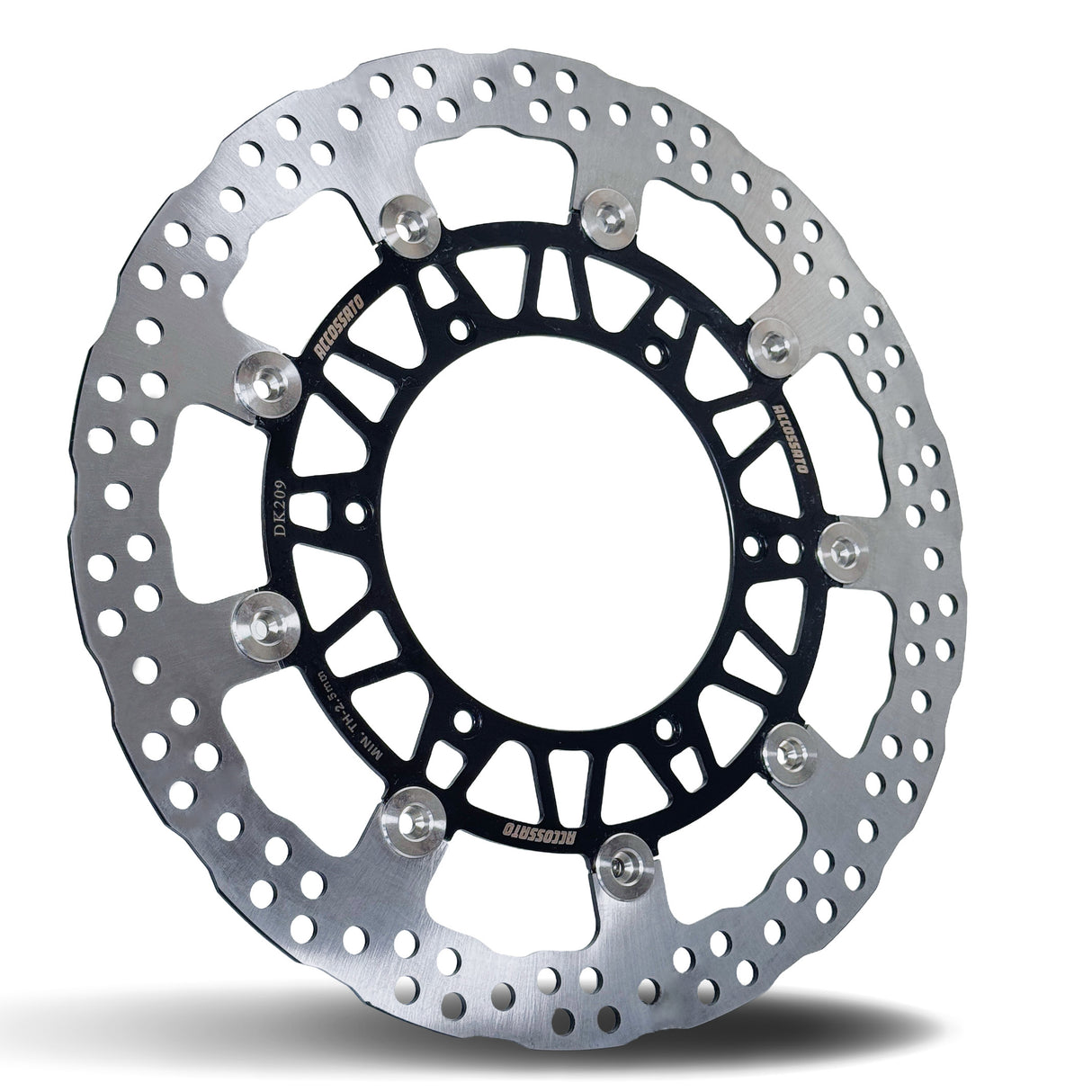 Disco Freno Flottante Accossato Anteriore Ricavato in Acciaio per Moto Husqvarna SM, Ktm SMC