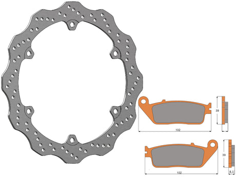 Kit Dischi Freno Flottanti Anteriori Accossato Linea Elite per Moto DK230 + Pastiglie freno AGPA72