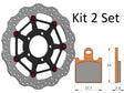 Kit Dischi Freno Flottanti Anteriori Accossato Linea Elite per Moto DK235 + Pastiglie freno AGPA107