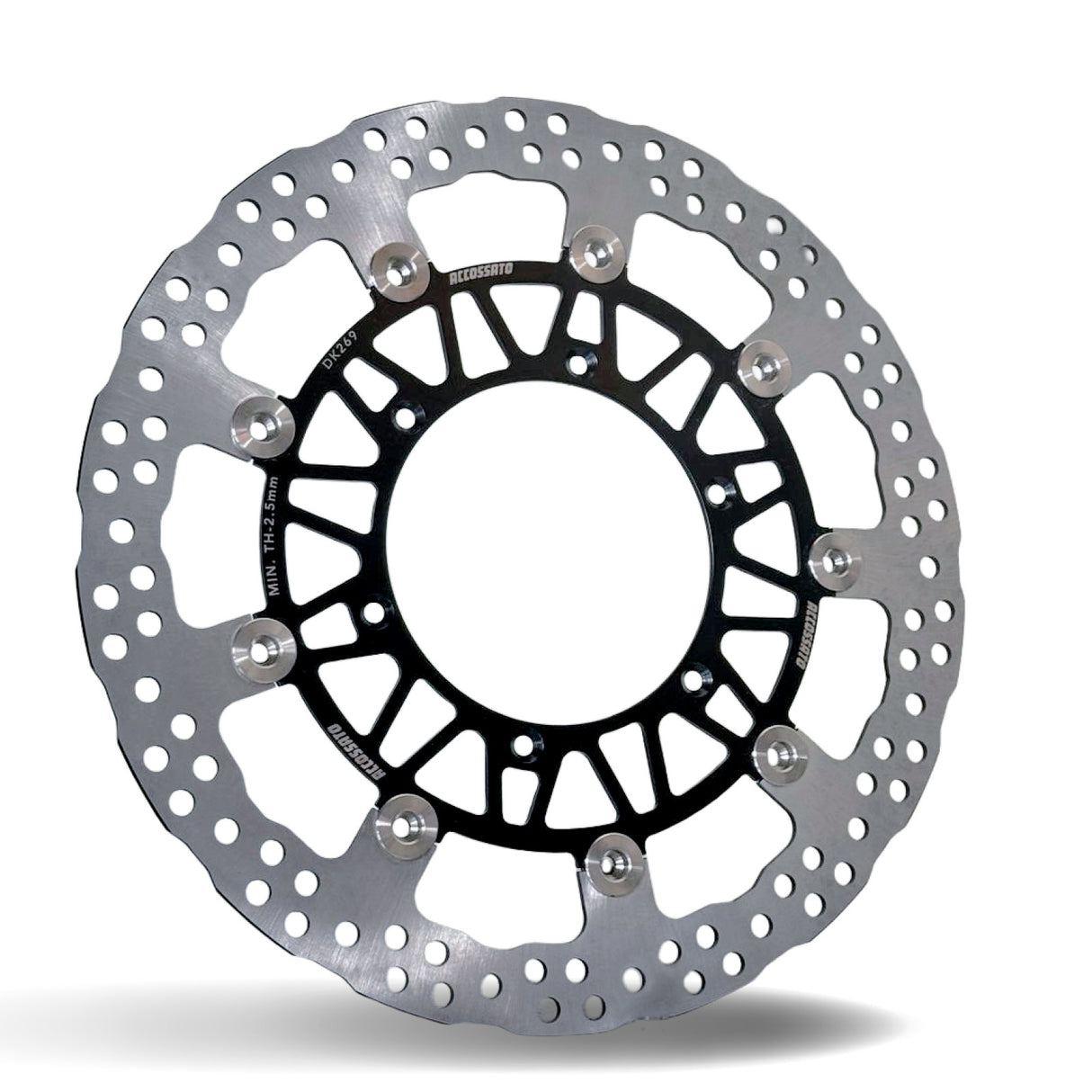 Disco Freno Flottante Accossato Anteriore Ricavato in Acciaio per Moto Yamaha YZ, Fantic XE, XX