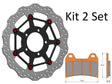 Kit Dischi Freno Flottanti Anteriori Accossato Linea Elite per Moto DKS035 + Pastiglie freno AGPA96
