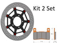 Kit Dischi Freno Flottanti Anteriori Accossato Linea Elite per Moto DKS042 + Pastiglie freno AGPA109