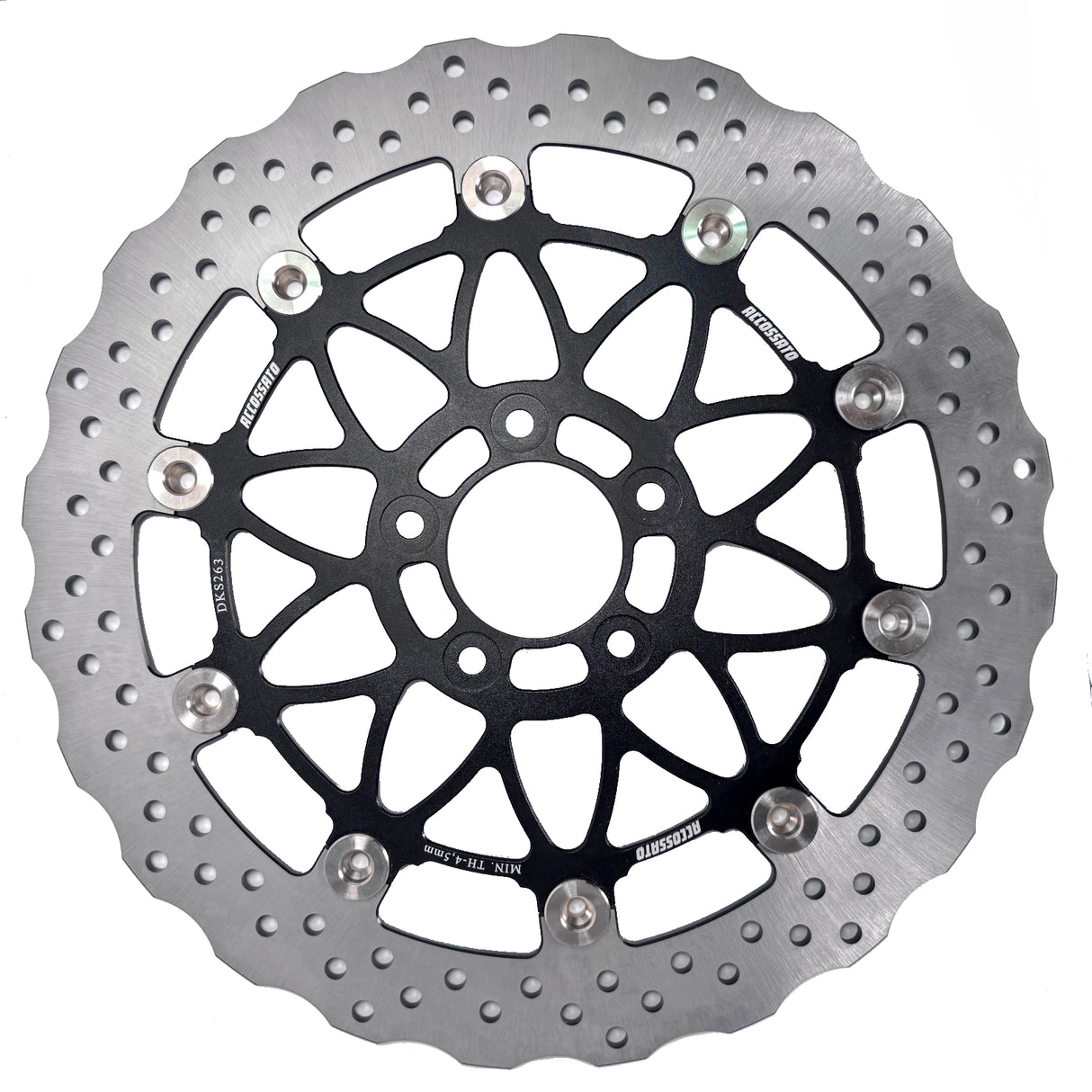 Disco Freno Flottante Wave Accossato Anteriore Maggiorato per Harley Davidson Softail e Touring