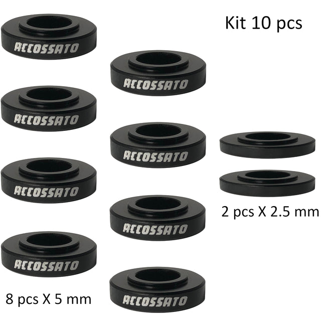 Kit da 10 Distanziali Accossato per Pinze Freno Radiali Altezza 5 mm e 2.5 mm