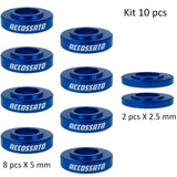 Kit da 10 Distanziali Accossato per Pinze Freno Radiali Altezza 5 mm e 2.5 mm