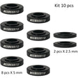 Kit da 10 Distanziali Accossato per Pinze Freno Radiali Altezza 5 mm e 2.5 mm