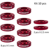 Kit da 10 Distanziali Accossato per Pinze Freno Radiali Altezza 5 mm e 2.5 mm