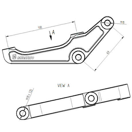 Flange Freno Anteriori Per Pinza Accossato interasse 108 Per Harley Davidson