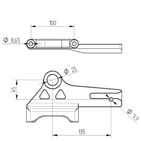 Flangia Freno Posteriore Per Pinze Radiali Accossato Interasse 100 mm Per HARLEY DAVIDSON Sportster S 1250 (2021-2026)