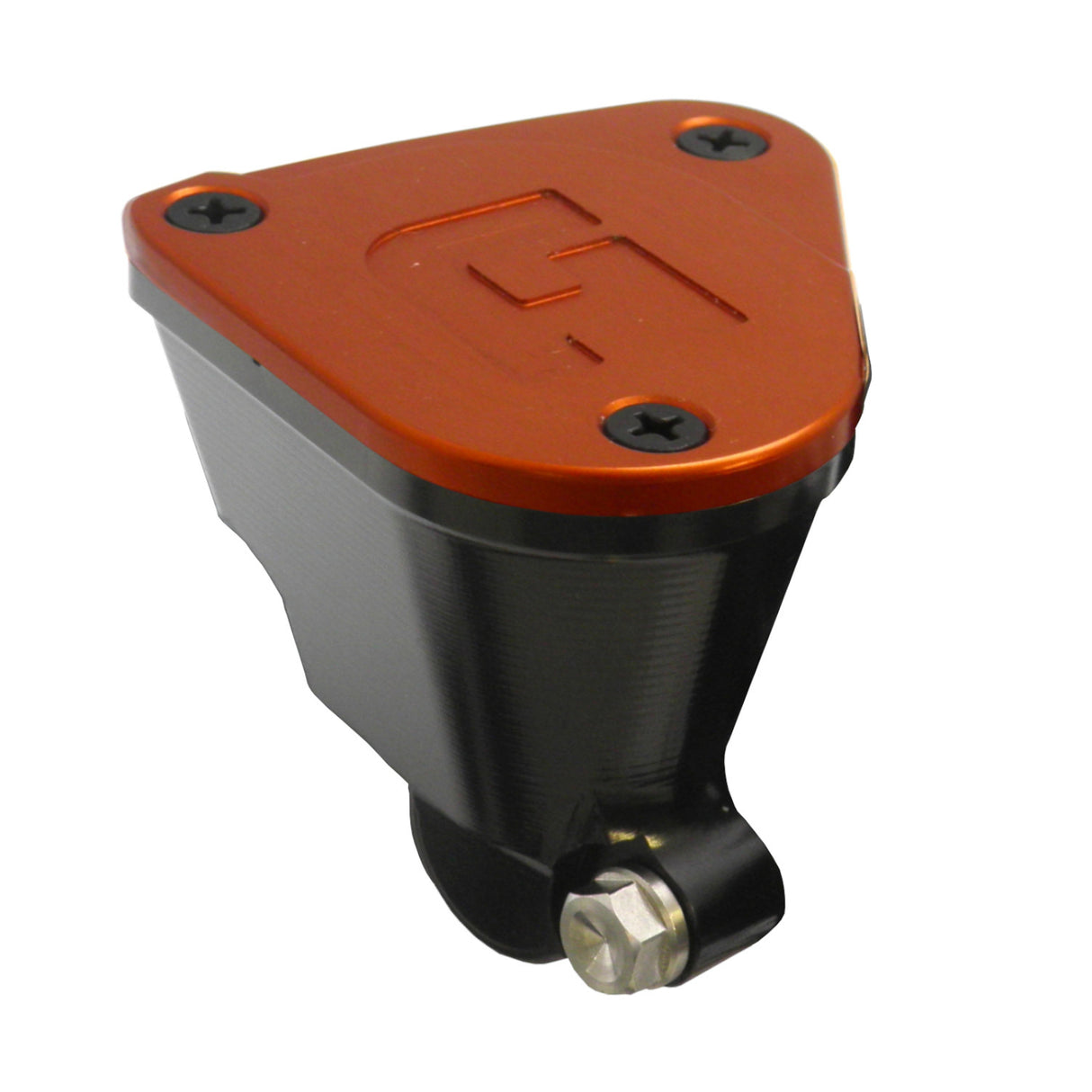 Serbatoio Olio Freno In Alluminio Ricavato CNC Accossato, 28 cm3 Per Pompa Ready To Brake. Serbatoio Nero - Tappo Colorato