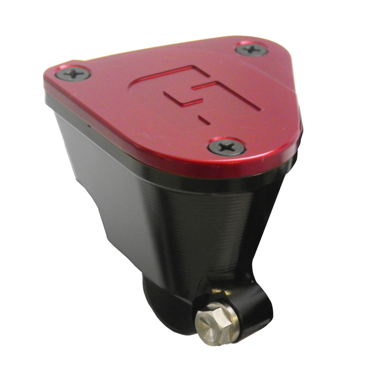 Serbatoio Olio Freno In Alluminio Ricavato CNC Accossato, 28 cm3 Per Pompa Ready To Brake. Serbatoio Nero - Tappo Colorato