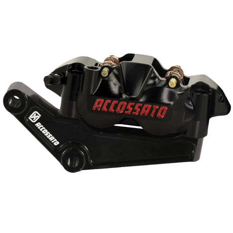 Kit Coppia Pinze Freno Radiali Anteriori + Flangia Freno Per Harley Davidson - Finitura Pinza: Ossidazione Nera, Tipo Pinza: Monoblocco