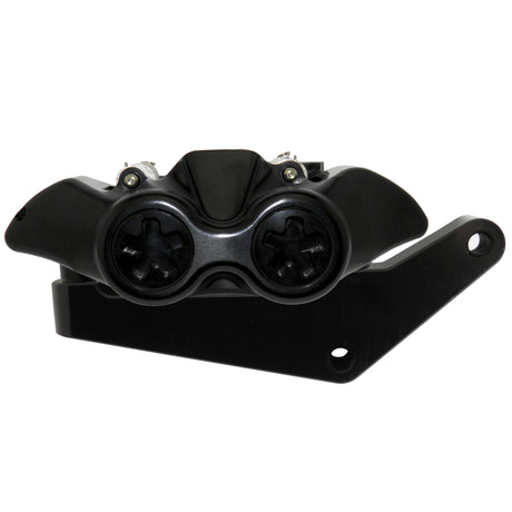 Kit Coppia Pinze Freno Radiali Anteriori + Flangia Freno Per Harley Davidson - Finitura Pinza: Ossidazione Nera, Tipo Pinza: Monoblocco