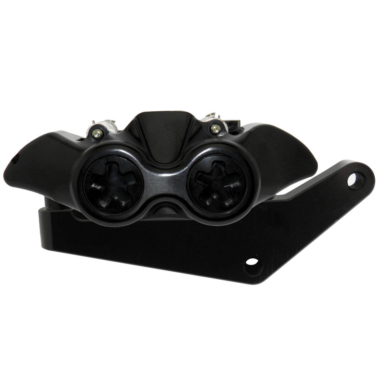 Kit Coppia Pinze Freno Radiali Anteriori + Flangia Freno Per Harley Davidson - Finitura Pinza: Ossidazione Nera, Tipo Pinza: Monoblocco