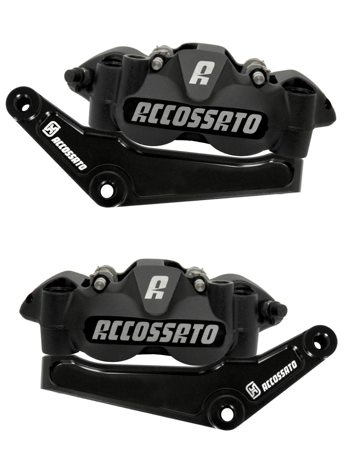 Kit Coppia Pinze Freno Radiali Anteriori + Flangia Freno Per Harley Davidson - Finitura Pinza: Ossidazione Nera, Tipo Pinza: Monoblocco