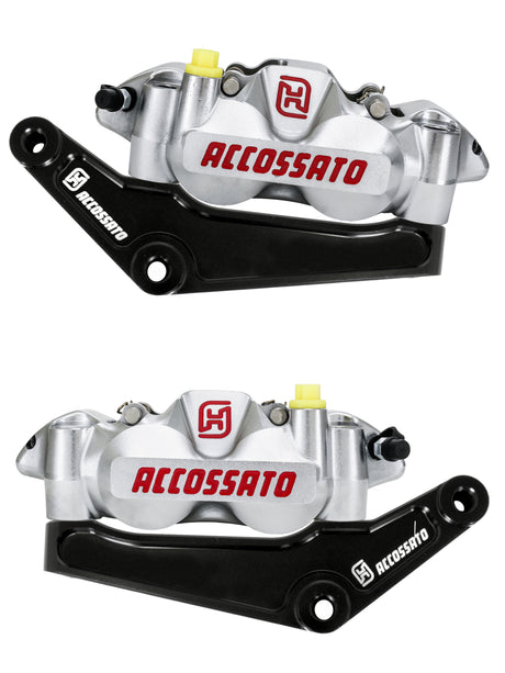 Kit Pinza Freno Radiale Anteriore + Flangia Freno Per Harley Davidson - Finitura Pinza: Nichelata, Tipo Pinza: Monoblocco