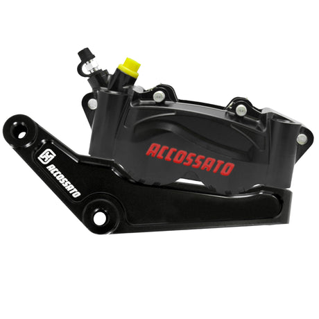 Kit Coppia Pinze Freno Radiali Anteriori + Flangia Freno Per Harley Davidson - Finitura Pinza: Ossidazione Nera, Tipo Pinza: Biblocco