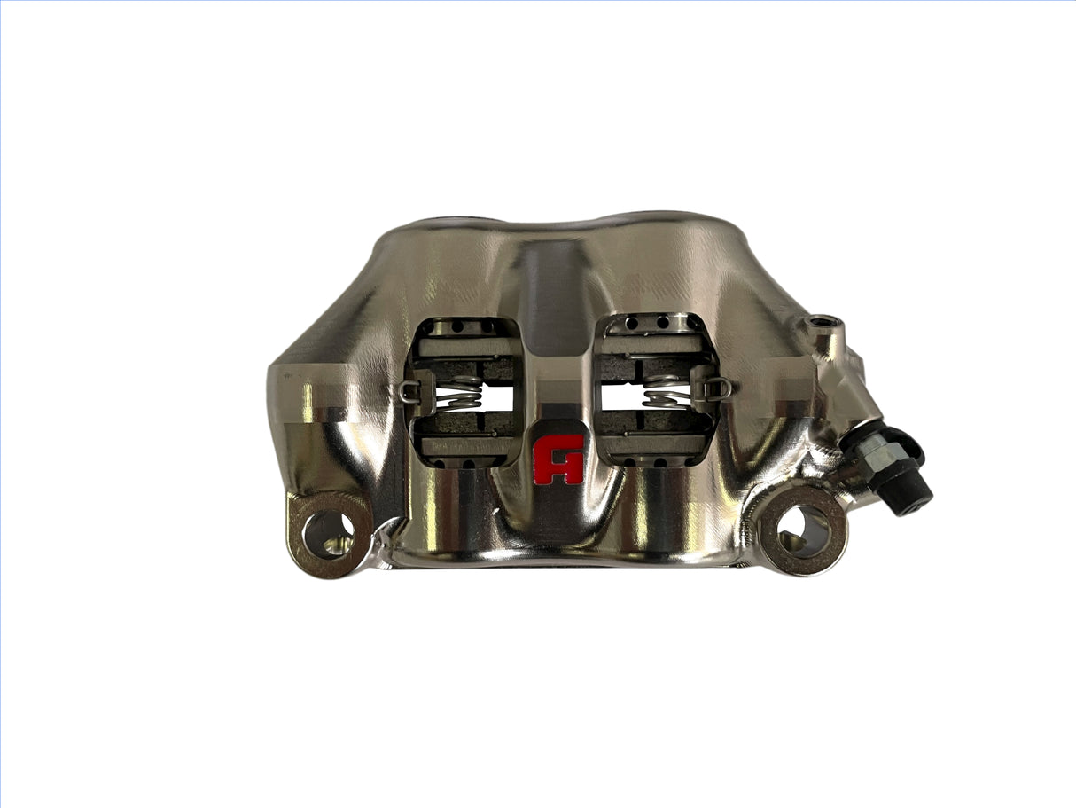 Pinza Freno Radiale Accossato Ricavata CNC Monoblocco Interasse 100 mm Con Pistoni in Titanio