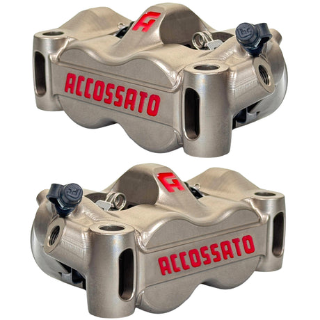Pinza Freno Radiale Accossato Ricavata CNC Monoblocco Interasse 100 mm Con Pistoni in Titanio