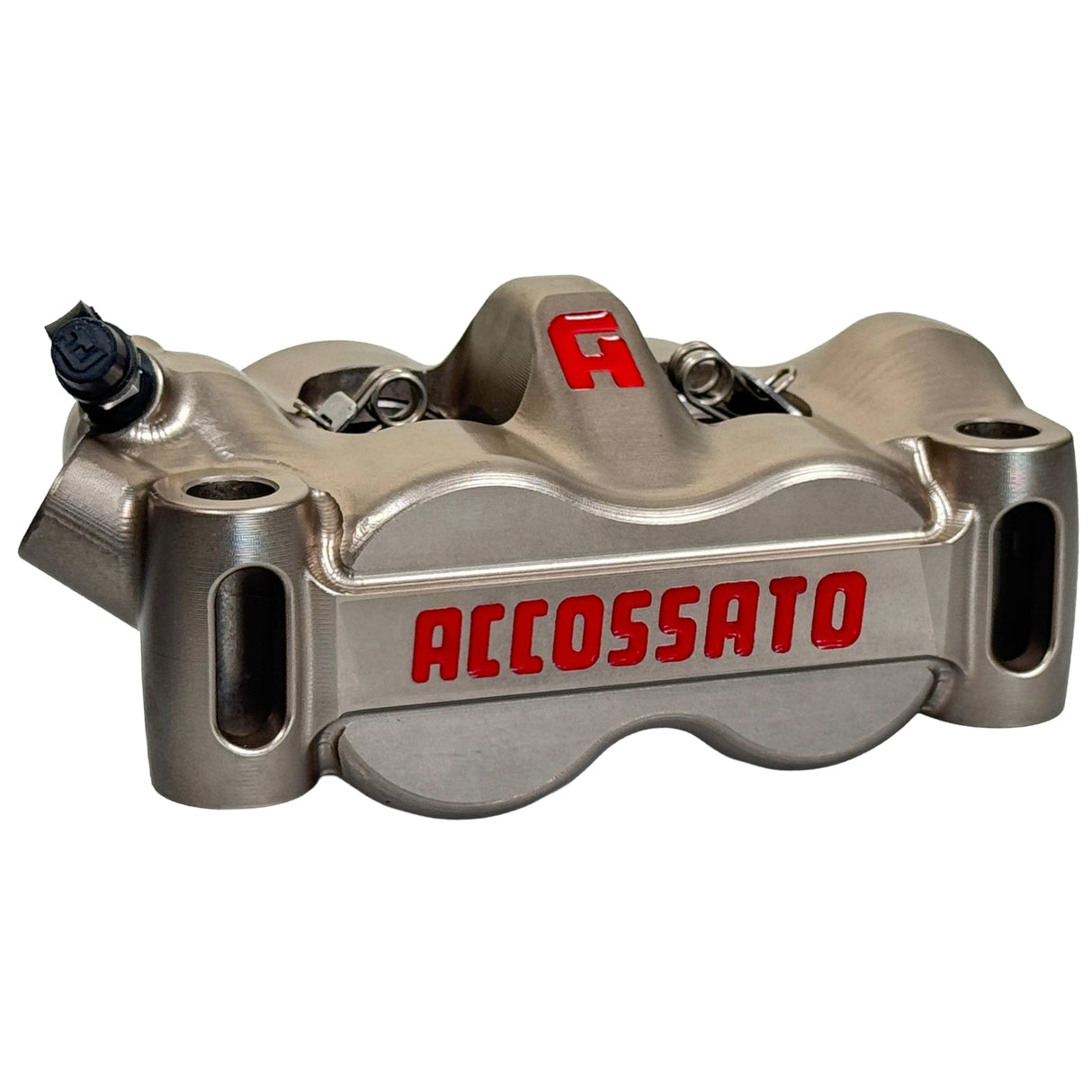 Pinza Freno Radiale Accossato Ricavata CNC Monoblocco Interasse 100 mm Con Pistoni in Titanio