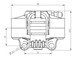 Pinza Freno Radiale Accossato Posteriore per Mini Gp e Pitbike - interasse 45 mm