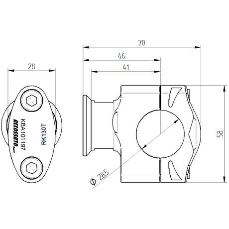 Coppia di Cavallotti Omologati ABE 101197 +40 mm Per Manubri Con Diametro 28.5 mm